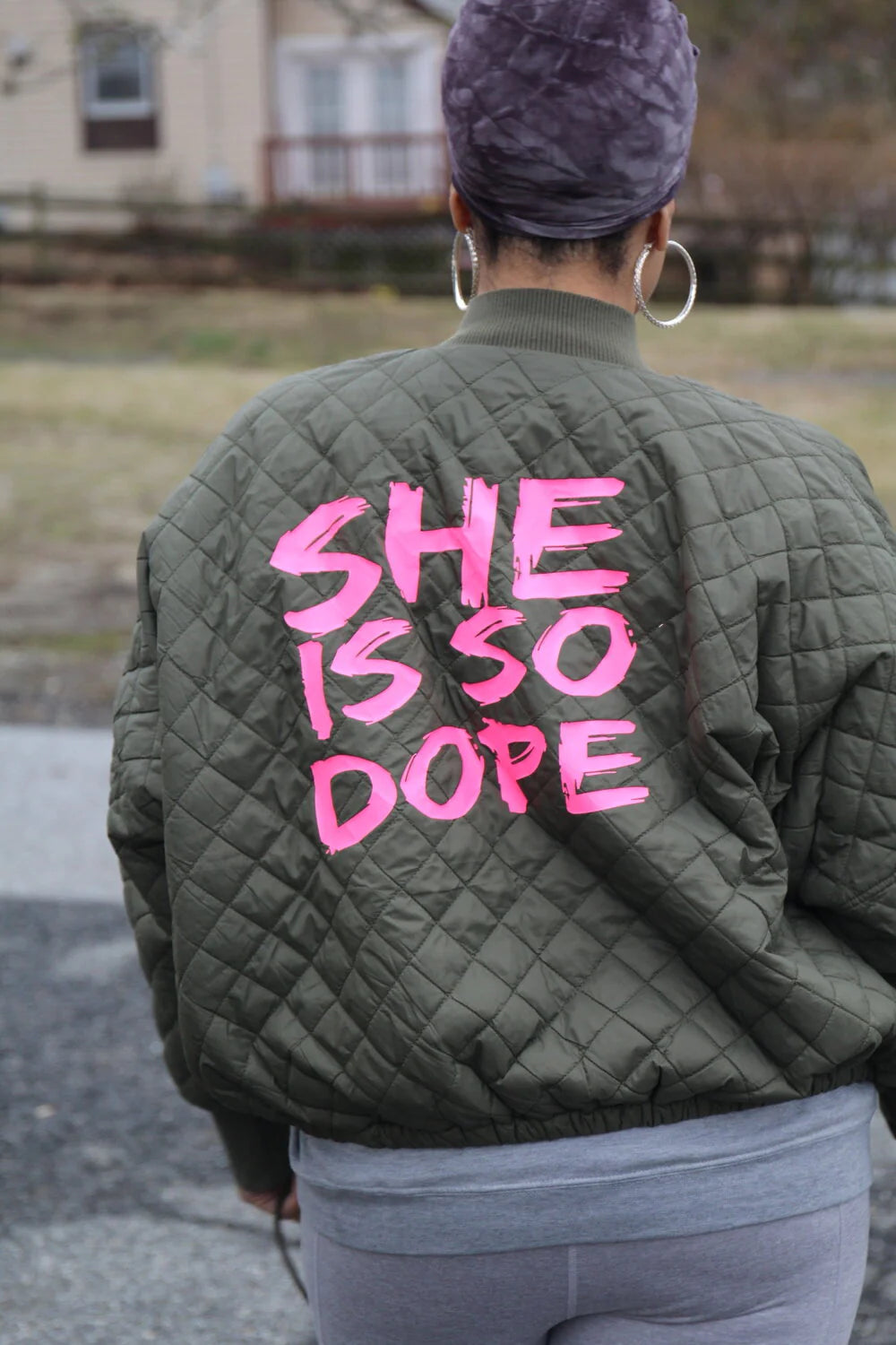 She Is So Dope Light Bomber Jacket